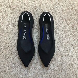 Rothy’s black/white The Point flats. Size 9